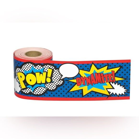 NWT-Teacher Created Resources Superhero Rolled Border Trim, 3” x 50’ - Picture 4 of 9